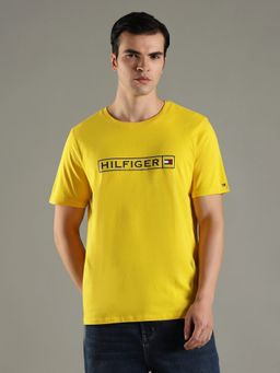 Tommy Hilfiger - Logo Regular Fit Cotton Yellow T-Shirt