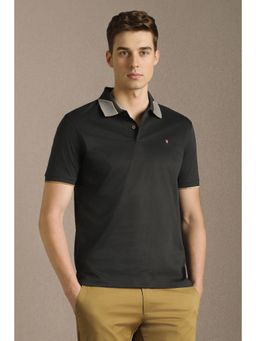 Louis Philippe - Men Black Solid Polo T-Shirt