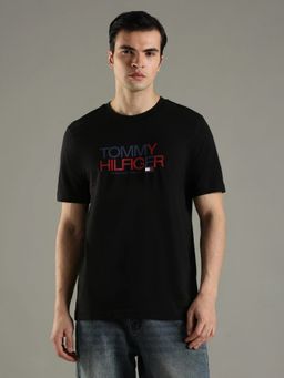 Tommy Hilfiger - Typographic Regular Fit Cotton Black T-Shirt