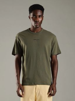 Tommy Hilfiger - Solid Relaxed Fit Cotton Olive T-Shirt