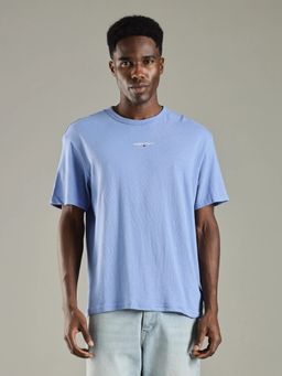 Tommy Hilfiger - Solid Relaxed Fit Cotton Blue T-Shirt