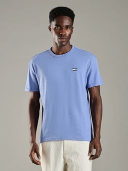 Tommy Hilfiger - Solid Regular Fit Cotton Blue T-Shirt