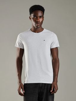 Tommy Hilfiger - Solid Slim Fit Cotton Grey T-Shirt