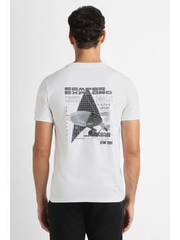 Van Heusen - Men White Graphic Print Crew Neck T-Shirt