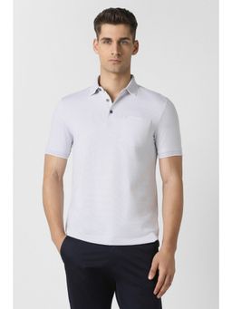 Van Heusen - Men White Printed Polo T-Shirt