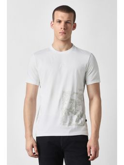 Van Heusen - Men White Graphic Print Crew Neck T-Shirt