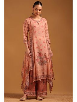 Soch - Peach Printed Round Neck Co-ord Set