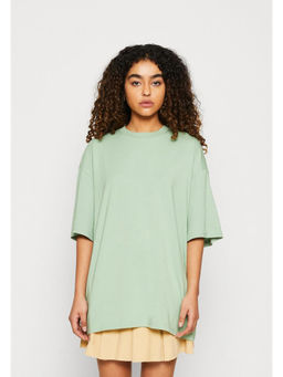 KOTTY - Womens Solid Cotton Blend Oversized Long T-Shirt