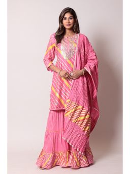 Zari Jaipur - Light Pink Color Suit Stitched With Cotton Silk Fabric (Set of 3)