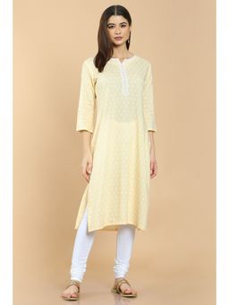 Soch - Cream Rayon Kurta with Woven Motifs