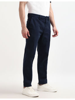 Tommy Hilfiger - Mens Navy Blue Solid Trouser
