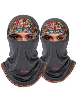 TVARRA - Graphite Grey Floral Scavva Balaclava (Pack of 2)