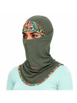 TVARRA - Olive Green Floral Scavva Balaclava