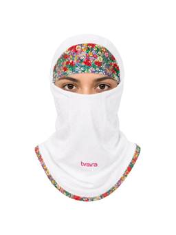 TVARRA - Ivory White Floral Scavva Balaclava