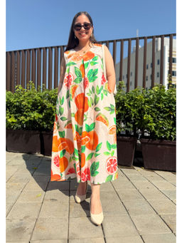 Studio Rabha - Women Organe A Line Dress