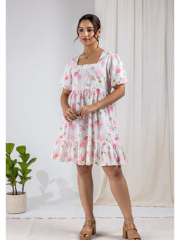 Studio Rabha - Women White Cherry Blossom Dress
