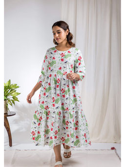 Studio Rabha - Women White Gulmohar Midi Dress