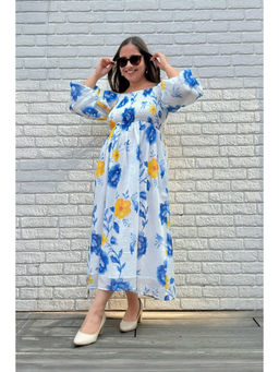 Studio Rabha - Women Blue Reverie Smocked Dress