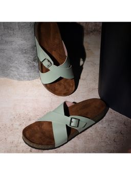 MOZAFIA - Womens Sea Green Sandals