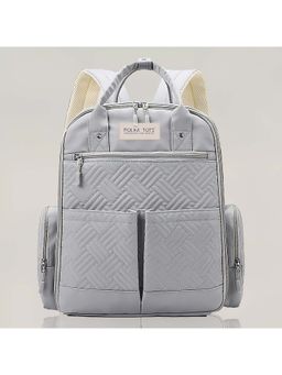 Polka Tots - Grey Chic Class Diaper Bag With 2 Stroller Straps