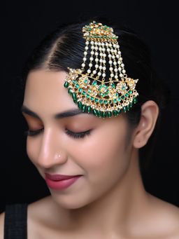 AG'S - Green Hanging Kundan Passa