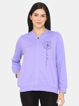 Zivame - Rosaline Cozy Fits Knit Poly Loungewear Top - Purple Tulip