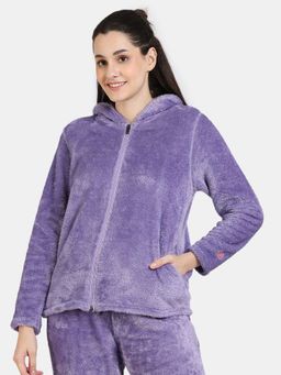 Zivame - Fancy Fur Knit Poly Sweatshirt - Daybreak