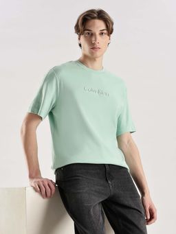 Calvin Klein - Green Logo Relaxed Fit Cotton T Shirt