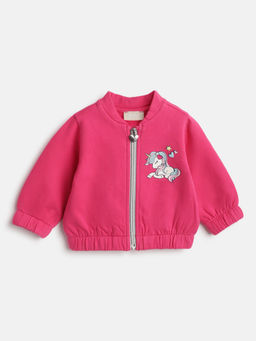 Chicco - Girls Pink Printed Cardigan