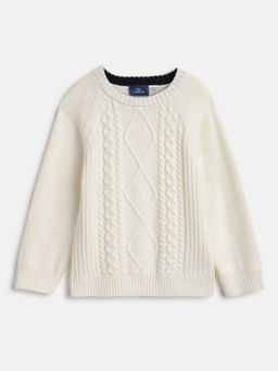 Chicco - Boys Beige Self Design Sweater