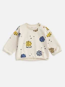 Chicco - Boys Cream Printed Sweatshirt