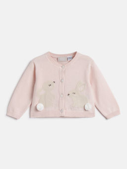 Chicco - Girls Pink Applique Detail Cardigan