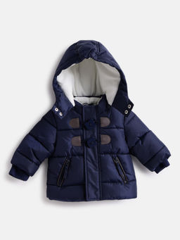 Chicco - Boys Navy Blue Lightweight Hooded Quilted Puffer