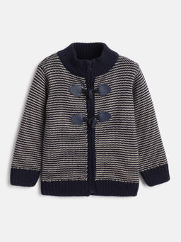 Chicco - Boys Navy Blue Striped Cardigan