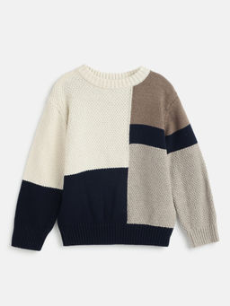 Chicco - Boys Multi-Color Colorblock Woollen Sweater