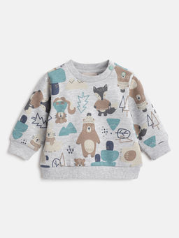 Chicco - Boys Grey Printed Sweatshirt