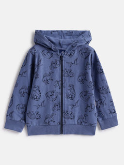 Chicco - Boys Printed Blue Hoodie