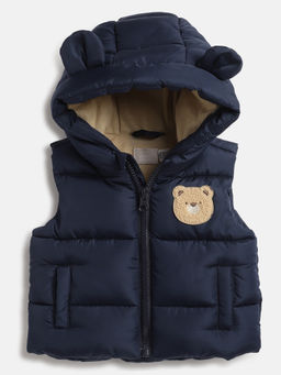 Chicco - Boys Hooded Navy Blue Water Resistant Puffer