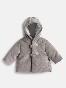 Chicco - Boys Brown Hooded Textured Water Resistant Wintercoat