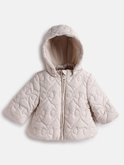 Chicco - Girls Beige Water Resistant Hooded Puffer