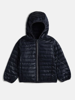 Chicco - Boys Navy Blue Lightweight Hooded Puffer