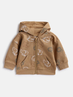Chicco - Boys Brown Printed Hoodie