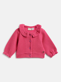 Chicco - Girls Pink Textured Cardigan