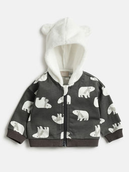 Chicco - Boys Grey Printed Hoodie