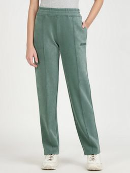 Guess - Green Solid Straight Trackpant