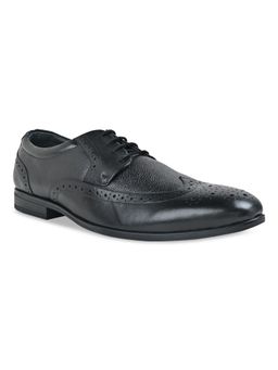 Imperio - By Regal Black Men Leather Formal Brogues