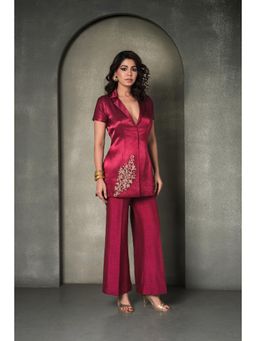 The Black Sheep Collective - Wine Brass and Bordeaux Pants with Blazer