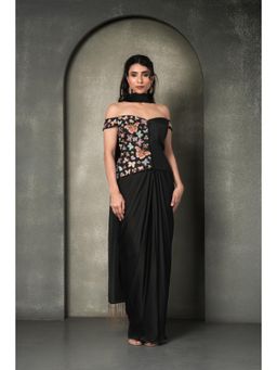 The Black Sheep Collective - Black Moth and Myth Draped Skirt with Blouse and Stole