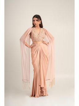 The Black Sheep Collective - Pink Desert Rose Draped Skirt with Blouse