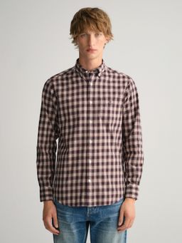 GANT - Men Navy Blue Checked Regular Fit Shirt
